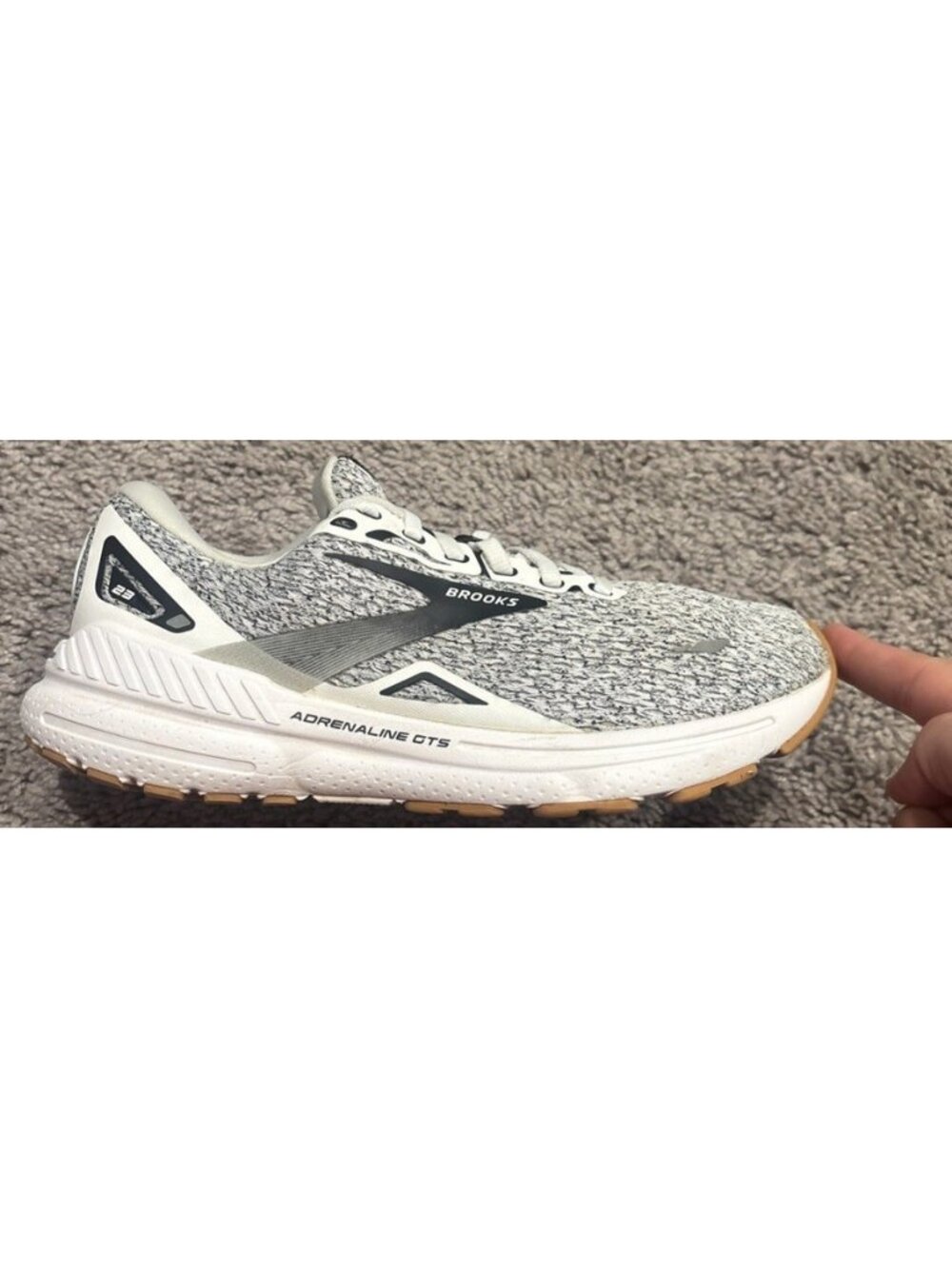 Women's Brooks Adrenaline Gts 23 Size 8.5 Running Shoes Black Gray